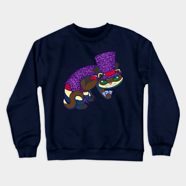 Ferret Ringleader Crewneck Sweatshirt by WhimsicalPaint